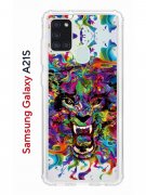 Чехол-накладка Samsung Galaxy A21S Kruche Print Colored beast