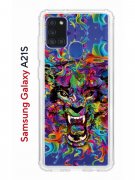 Чехол-накладка Samsung Galaxy A21S Kruche Print Colored beast