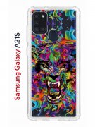 Чехол-накладка Samsung Galaxy A21S Kruche Print Colored beast