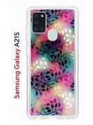 Чехол-накладка Samsung Galaxy A21S Kruche Print Цветные листья