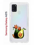 Чехол-накладка Samsung Galaxy A21S Kruche Print Авокотики