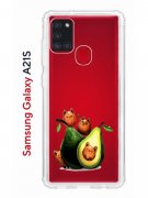 Чехол-накладка Samsung Galaxy A21S Kruche Print Авокотики