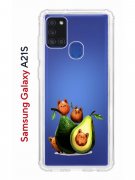 Чехол-накладка Samsung Galaxy A21S Kruche Print Авокотики