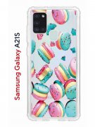 Чехол-накладка Samsung Galaxy A21S Kruche Print Макарон