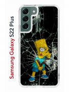 Чехол-накладка Samsung Galaxy S22 Plus Kruche Print Барт Симпсон