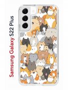 Чехол-накладка Samsung Galaxy S22 Plus Kruche Print Котики