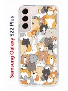 Чехол-накладка Samsung Galaxy S22 Plus Kruche Print Котики