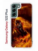 Чехол-накладка Samsung Galaxy S22 Plus Kruche Print Конь огонь