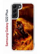 Чехол-накладка Samsung Galaxy S22 Plus Kruche Print Конь огонь