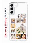 Чехол-накладка Samsung Galaxy S22 Plus Kruche Print Коты-Мемы