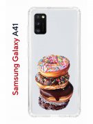 Чехол-накладка Samsung Galaxy A41 (587678) Kruche PRINT Donuts