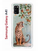 Чехол-накладка Samsung Galaxy A41 (587678) Kruche PRINT Тигр под деревом