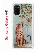 Чехол-накладка Samsung Galaxy A41 (587678) Kruche PRINT Тигр под деревом