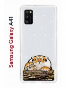 Чехол-накладка Samsung Galaxy A41 (587678) Kruche PRINT тигр первый снег