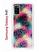 Чехол-накладка Samsung Galaxy A41 Kruche Print Цветные листья