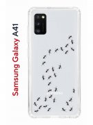 Чехол-накладка Samsung Galaxy A41 Kruche Print Муравьи