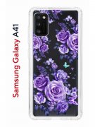 Чехол-накладка Samsung Galaxy A41 Kruche Print Roses