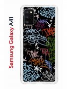 Чехол-накладка Samsung Galaxy A41 Kruche Print Граффити