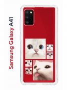 Чехол-накладка Samsung Galaxy A41 (587678) Kruche PRINT Коты