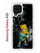 Чехол-накладка Samsung Galaxy A22/M22/M32 Kruche Print Барт Симпсон