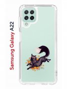 Чехол-накладка Samsung Galaxy A22/M22/M32 Kruche Print Fox
