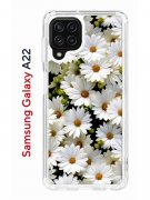 Чехол-накладка Samsung Galaxy A22/M22/M32 Kruche Print Ромашки