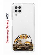 Чехол-накладка Samsung Galaxy A22 (606545) Kruche PRINT тигр первый снег
