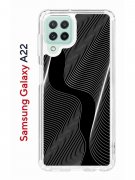 Чехол-накладка Samsung Galaxy A22/M22/M32 Kruche Print Line black