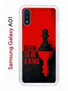Чехол-накладка Samsung Galaxy A01/A015 Kruche Print Born to be a King