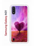Чехол-накладка Samsung Galaxy A01/A015 Kruche Print Pink heart