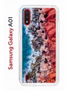 Чехол-накладка Samsung Galaxy A01/A015 Kruche Print Морской берег