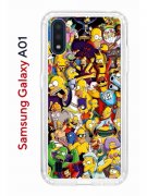 Чехол-накладка Samsung Galaxy A01/A015 (583858) Kruche PRINT Симпсоны