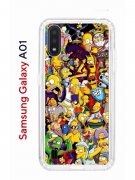 Чехол-накладка Samsung Galaxy A01/A015 (583858) Kruche PRINT Симпсоны