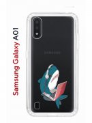 Чехол-накладка Samsung Galaxy A01/A015 (583858) Kruche PRINT Акула