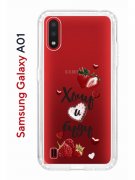 Чехол-накладка Samsung Galaxy A01/A015 Kruche Print Ягодный микс