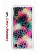 Чехол-накладка Samsung Galaxy A01/A015 Kruche Print Цветные листья