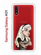 Чехол-накладка Samsung Galaxy A01/A015 Kruche Print Tattoo Girl