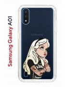 Чехол-накладка Samsung Galaxy A01/A015 Kruche Print Tattoo Girl