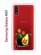 Чехол-накладка Samsung Galaxy A01/A015 Kruche Print Авокотики