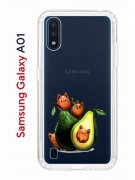 Чехол-накладка Samsung Galaxy A01/A015 Kruche Print Авокотики