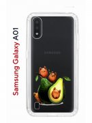 Чехол-накладка Samsung Galaxy A01/A015 Kruche Print Авокотики