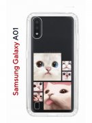 Чехол-накладка Samsung Galaxy A01/A015 (583858) Kruche PRINT Коты