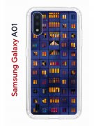 Чехол-накладка Samsung Galaxy A01/A015 (583858) Kruche PRINT Ночные окна