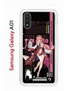 Чехол-накладка Samsung Galaxy A01/A015 Kruche Print Yae Miko Genshin