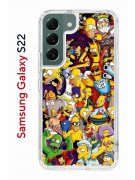 Чехол-накладка Samsung Galaxy S22 (610633) Kruche PRINT Симпсоны