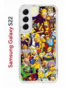 Чехол-накладка Samsung Galaxy S22 (610633) Kruche PRINT Симпсоны