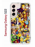 Чехол-накладка Samsung Galaxy S22 (610633) Kruche PRINT Симпсоны