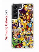 Чехол-накладка Samsung Galaxy S22 (610633) Kruche PRINT Симпсоны