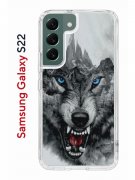 Чехол-накладка Samsung Galaxy S22 Kruche Print Волк