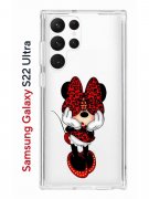 Чехол-накладка Samsung Galaxy S22 Ultra Kruche Print Минни